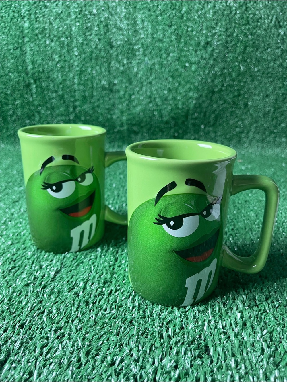M&M'S Green Character Ceramic Mugs Set - Bright Green